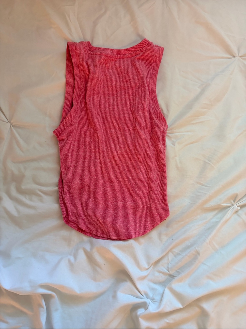 American Eagle Outfitters Sleeveless Ribbed Tank — Pink Coral